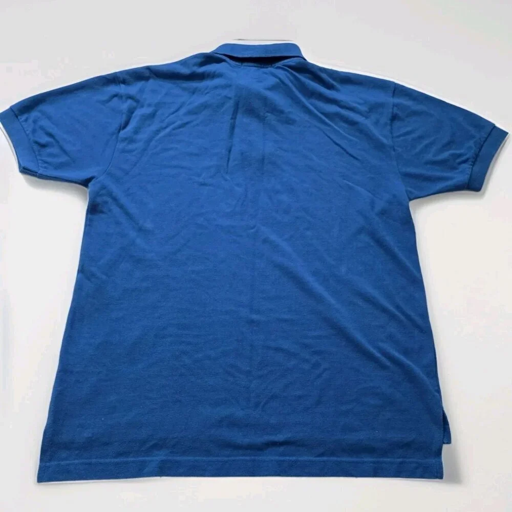 Ralph Lauren Polo T Shirt Mens XL Blue SS Buttons Preppy Cotton Casual Pony Boho